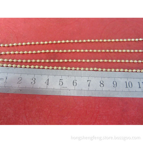 Gold Color Brass Ball Chain/Bead Chain for Promotional Gifts